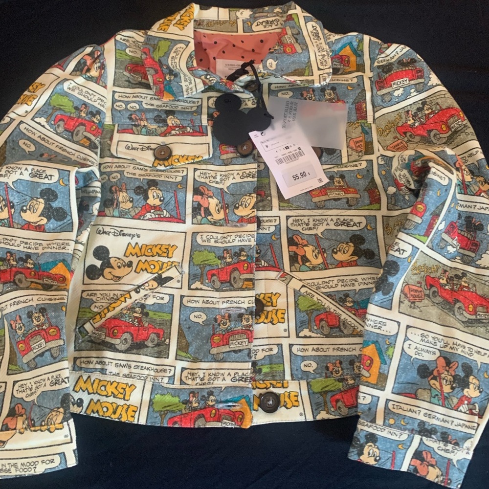 Zara Mickey Mouse/Minnie mouse jacket - kids Sz 9 brand new with tags NEVER WORN